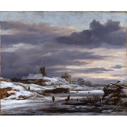 Winter Landscape with Windmill